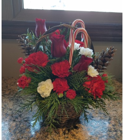 Candy Cane Twist Basket Candy Cane Twist Basket