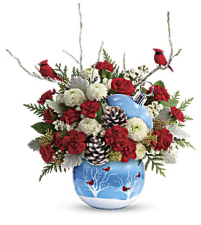 CARDINALS IN THE SNOW ORNAMENT BY TELEFLORA CARDINALS IN THE SNOW ORNAMENT BY TELEFLORA