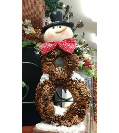 Pinecone Snowman Pinecone Snowman