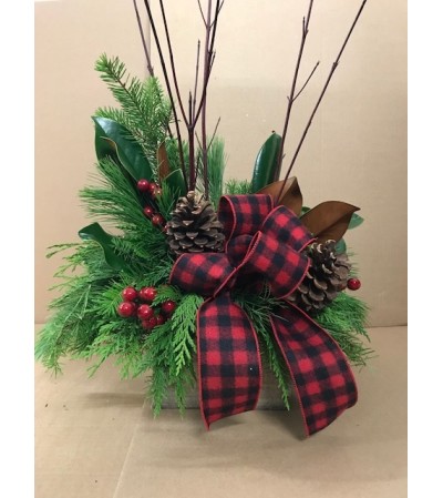 Rustic Wooden Trug Arrangment Rustic Wooden Trug Arrangment