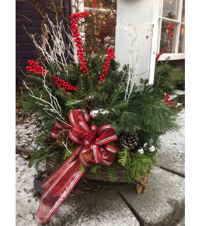 Rustic Winter Log basket Rustic Winter Log basket