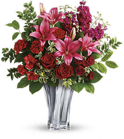 Teleflora Sterling Love Vase Teleflora Sterling Love Vase