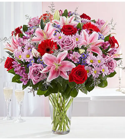 An Adoring Love Bouquet in Vase An Adoring Love Bouquet in Vase
