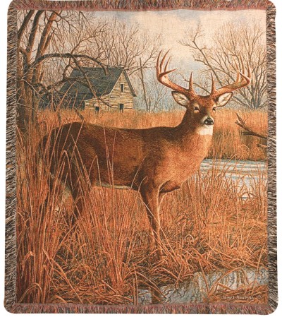 Tapestry Throw - His Side Of The River Tapestry Throw - His Side Of The River