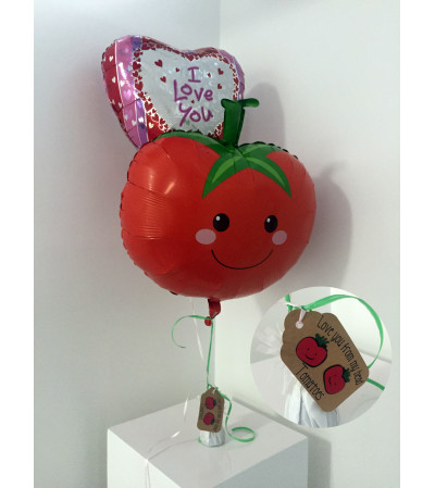 "Love you from my head TOMATOES" Valentine's Day balloon set "Love you from my head TOMATOES" Valentine's Day balloon set