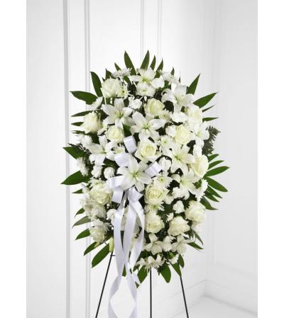 White Standing Funeral Spray White Standing Funeral Spray