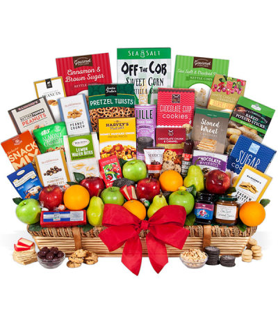 EXQUISITE FRUIT & GOURMET BASKET EXQUISITE FRUIT & GOURMET BASKET