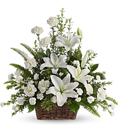 Large Basket Arrangement-White #1 Large Basket Arrangement-White #1