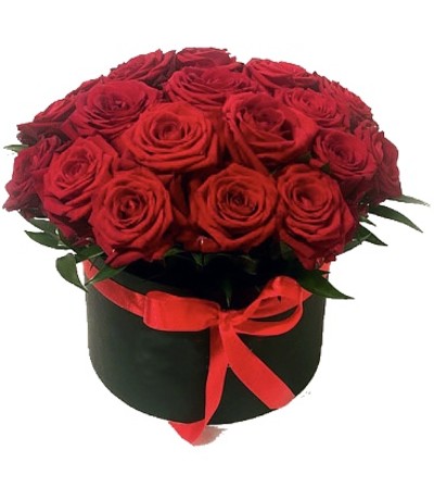 Luxe Hat Box Red Rose Luxe Hat Box Red Rose