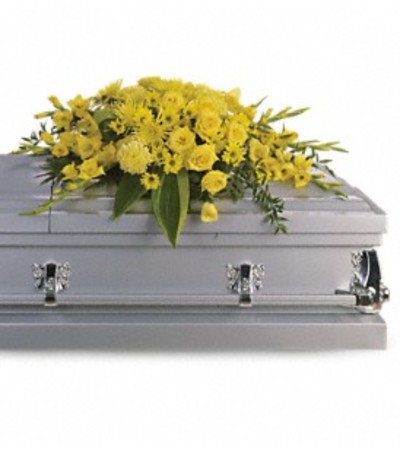Graceful Grandeur Casket Spray Yellow Graceful Grandeur Casket Spray Yellow