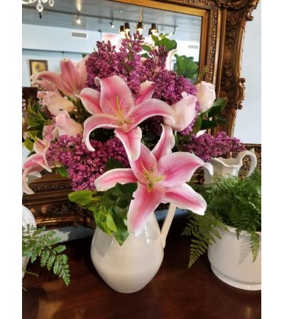 LILACS AND LILIES PITCHER LILACS AND LILIES PITCHER