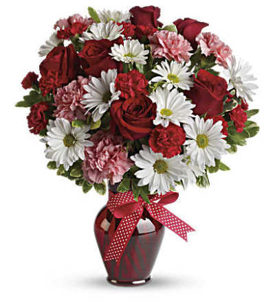 Hugs and Kisses Flower Bouquet with Red Roses Hugs and Kisses Flower Bouquet with Red Roses
