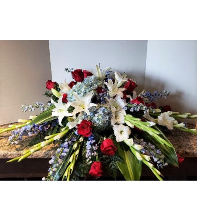 Patriot's Tribute Casket Spray Patriot's Tribute Casket Spray