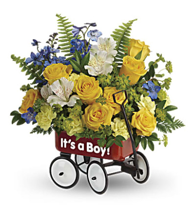 Sweet little boy wagon bouquet Sweet little boy wagon bouquet
