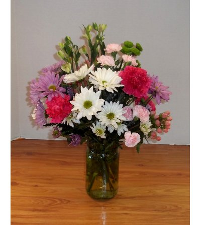 Garden of Daisies Canning Jar Bouquet Garden of Daisies Canning Jar Bouquet