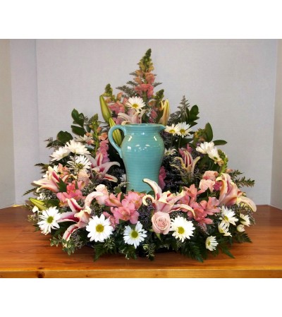Pretty in Pinks Urn Wreath Pretty in Pinks Urn Wreath