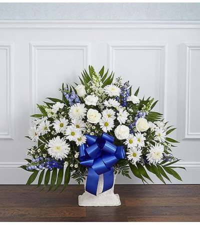 Floor Basket-Blue & White Floor Basket-Blue & White