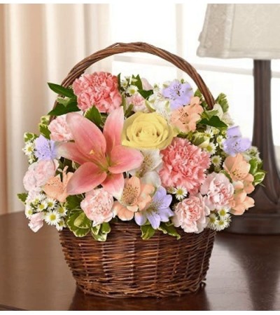 Basket Arrangement-Pastel Basket Arrangement-Pastel
