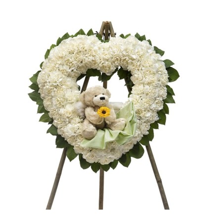 Heart Wreath with Teddy Bear Heart Wreath with Teddy Bear