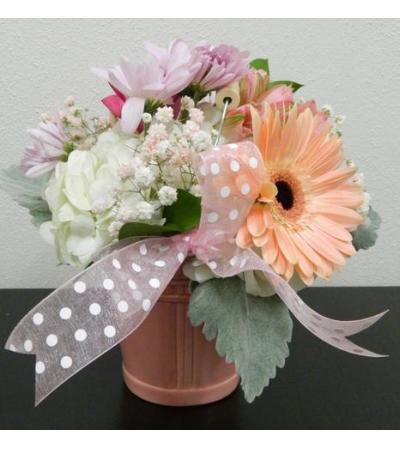 Baby Girl Pail Bouquet Baby Girl Pail Bouquet