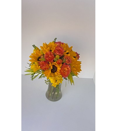Autumn Sunflowers and Roses Autumn Sunflowers and Roses