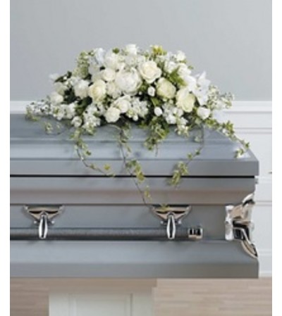 White Casket Spray 1 White Casket Spray 1