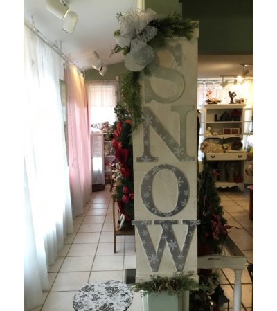 Wooden Snow Sign Wooden Snow Sign