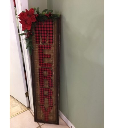 Wooden 4ft Merry Sign Wooden 4ft Merry Sign