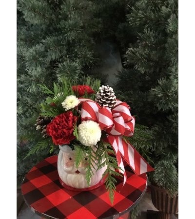 Santa Mug Arrangement Santa Mug Arrangement
