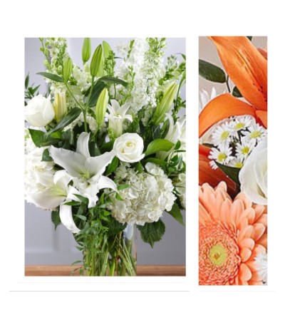 Peach/Orange Mix-Large Vase Arrangement Peach/Orange Mix-Large Vase Arrangement