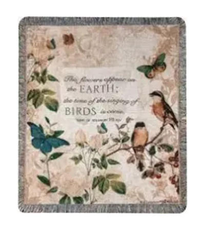 The Flowers Appear Tapestry Throw The Flowers Appear Tapestry Throw