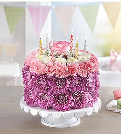 Birthday Wishes Flower Cake™ Pastel Birthday Wishes Flower Cake™ Pastel