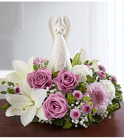 Peaceful Prayers™ Serenity Angel Arrangement Lavender and White Peaceful Prayers™ Serenity Angel Arrangement Lavender and White