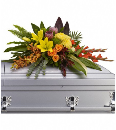 Island Memories Casket Spray Island Memories Casket Spray