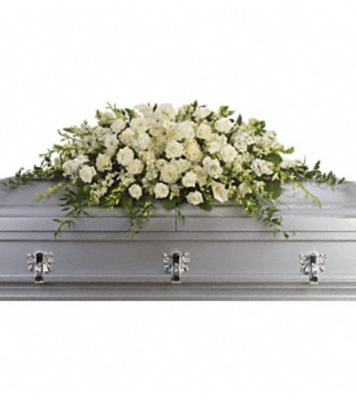 Serene and Peaceful Casket Spray Serene and Peaceful Casket Spray