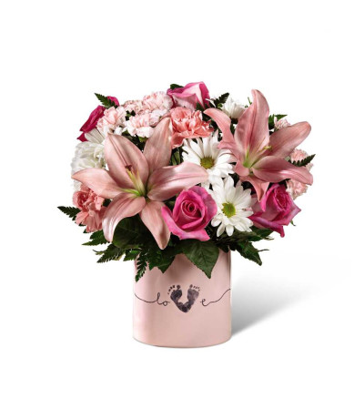 The FTD® Tiny Miracle™ New Baby Girl Bouquet The FTD® Tiny Miracle™ New Baby Girl Bouquet