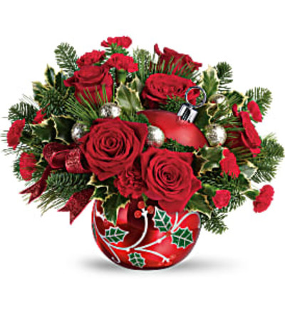 Teleflora's Deck The Holly Ornament Bouquet Teleflora's Deck The Holly Ornament Bouquet