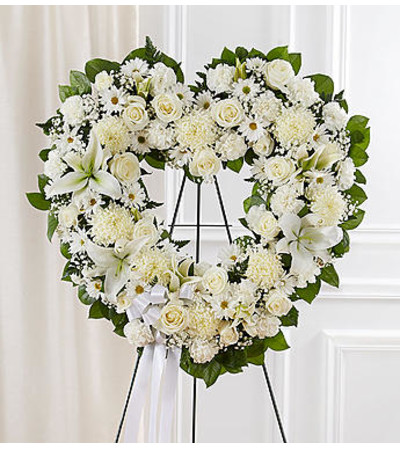 Always Remember White Floral Heart Tribute Always Remember White Floral Heart Tribute