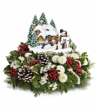 Thomas Kinkade's Snowballs & Smiles Centerpiece Thomas Kinkade's Snowballs & Smiles Centerpiece