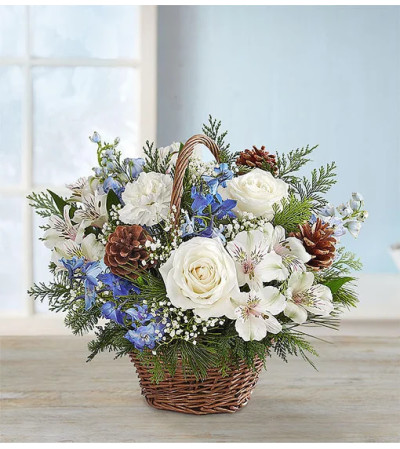Winter Wishes in Willow Basket Winter Wishes in Willow Basket