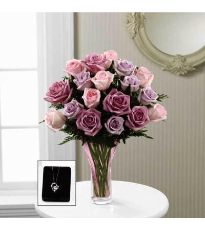 The FTD® Mixed Rose Bouquet with Pendant The FTD® Mixed Rose Bouquet with Pendant