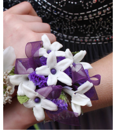 Purple Stephanotis Corsage Purple Stephanotis Corsage