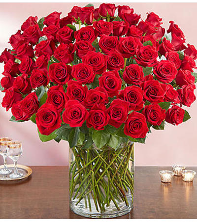 100 Premium Red Roses in a Vase 100 Premium Red Roses in a Vase