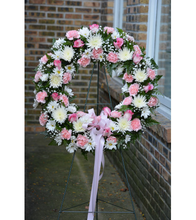 Standing Pink Wreath Standing Pink Wreath