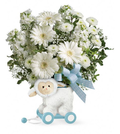 Teleflora's Sweet Little Lamb - Blue Teleflora's Sweet Little Lamb - Blue
