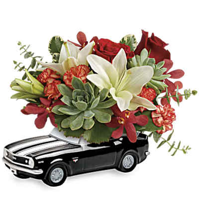 Teleflora's Chevy Camaro Blooming Bouquet Teleflora's Chevy Camaro Blooming Bouquet