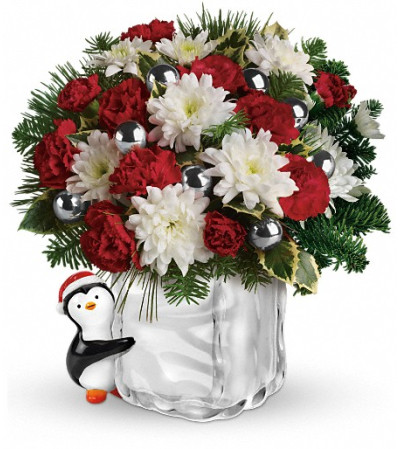 Teleflora's Send a Hug Penguin Bouquet Teleflora's Send a Hug Penguin Bouquet