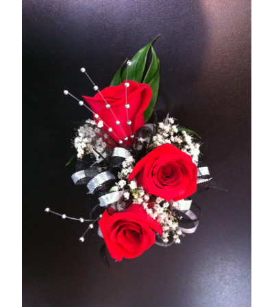 Red Rose Corsage and Pearls Red Rose Corsage and Pearls