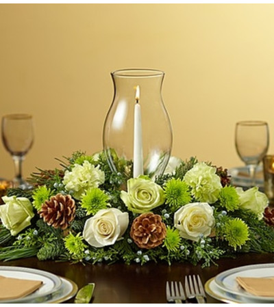 Holiday Cheer Centerpiece - Green Holiday Cheer Centerpiece - Green