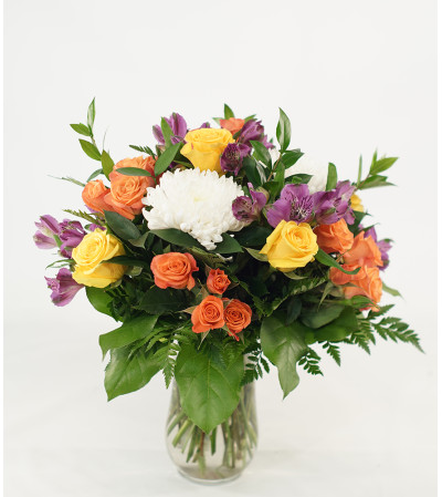 Colorful Mixed Design with Spray Roses Colorful Mixed Design with Spray Roses